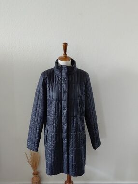 Eileen Fisher Quilted Long Jacket